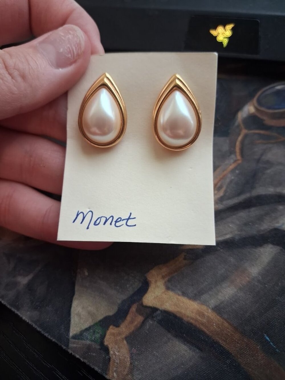 Monet stud earrings